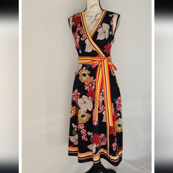 Modcloth X Liza Luxe Floral Midi Dress Size L BNWT - Picture 2 of 9